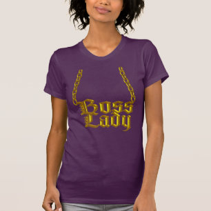 Boss Lady Extravagant Imitate Gold Chain T - Shirt