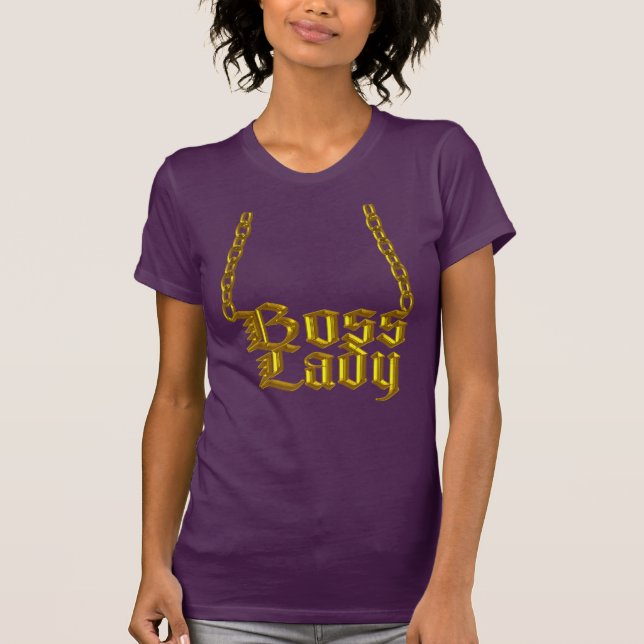 Boss Lady Extravagant Imitate Gold Chain T - Shirt (Vorderseite)