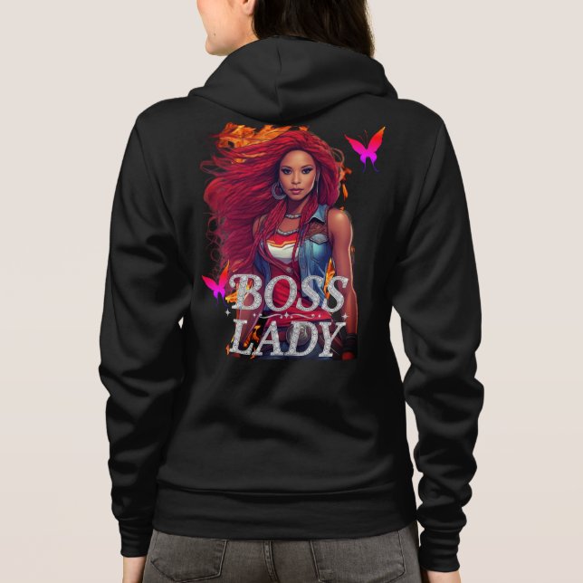 Boss Lady Fire Kapuzenpullover Hoodie (Rückseite)