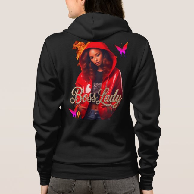 Boss Lady Fire Kapuzenpullover Hoodie (Rückseite)