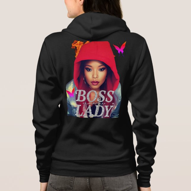 Boss Lady Fire Kapuzenpullover Hoodie (Rückseite)