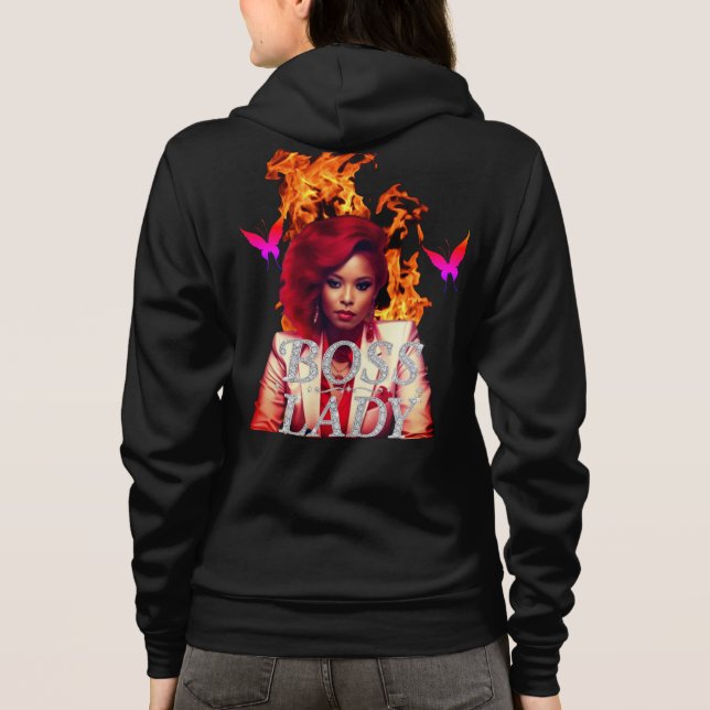 Boss Lady Fire Kapuzenpullover Hoodie (Rückseite)
