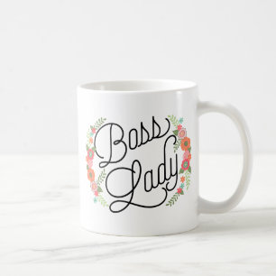 Boss Lady Floral Tasse