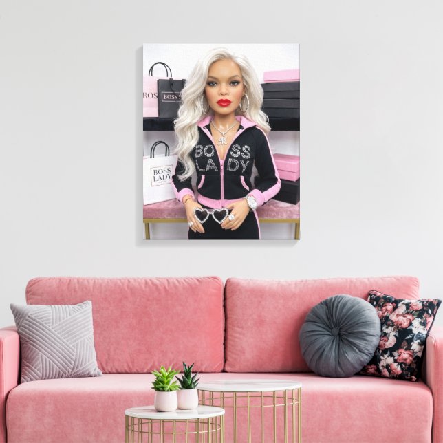 Boss Lady Glam Doll Leinwanddruck (Insitu (Wohnzimmer))