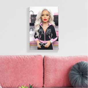 Boss Lady Glam Doll Leinwanddruck
