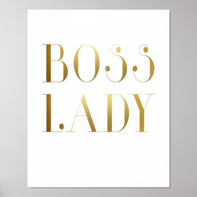 Boss Lady Gold Foil Print Foliendrucke (Vorderseite)