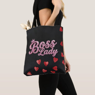 Boss Lady Hearts All-Over-Print-Tasche