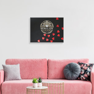 Boss Lady Hearts Gespannte Leinwanddruck
