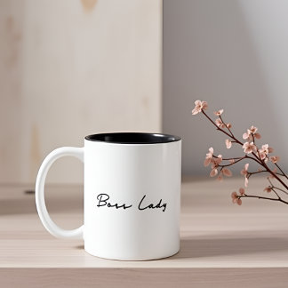 Boss Lady Inspiration Zitat Zweifarbige Tasse