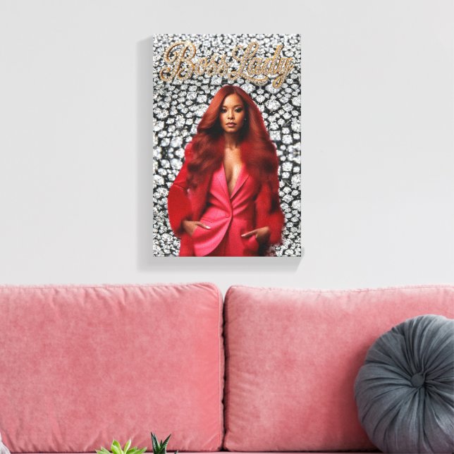 Boss Lady Leinwanddruck (Insitu (Wohnzimmer))