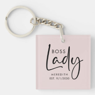 Boss Lady Logo Rosa Personalisiert Schlüsselanhänger