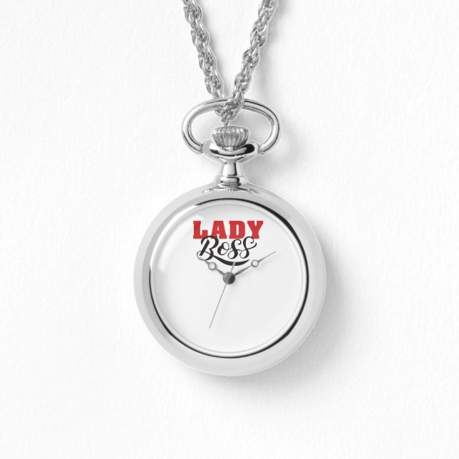 Boss Lady Mindset – Powerful Women Quote Design Armbanduhr (Vorderseite)