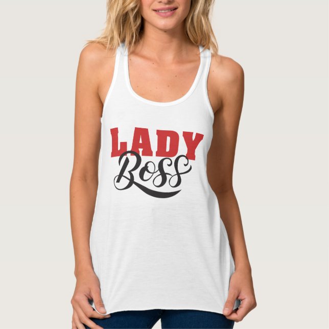 Boss Lady Mindset – Powerful Women Quote Design Tank Top (Vorderseite)