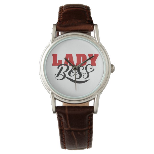 Boss Lady Mindset – Zitatdesign für starke Frauen Armbanduhr (Vorderseite)