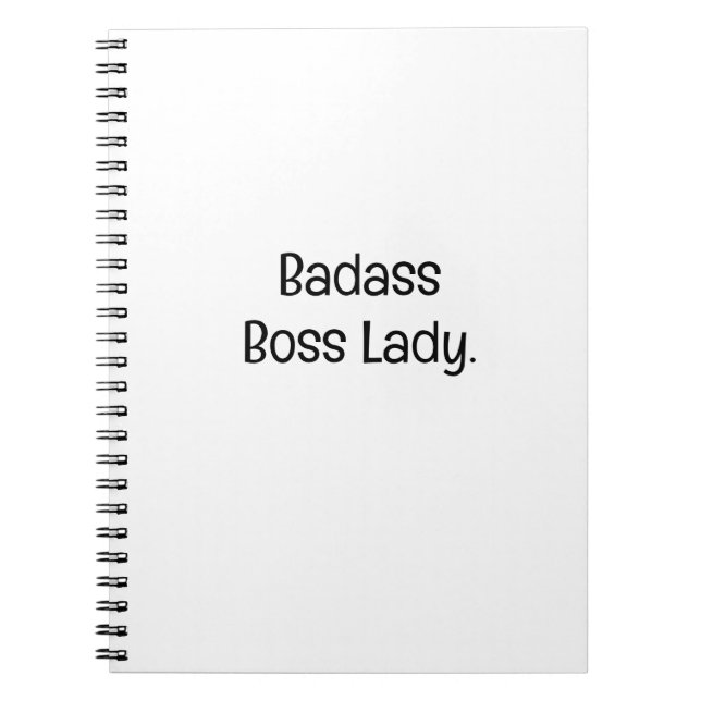 Boss Lady mit Ecken und Kanten Notizblock (Vorderseite)