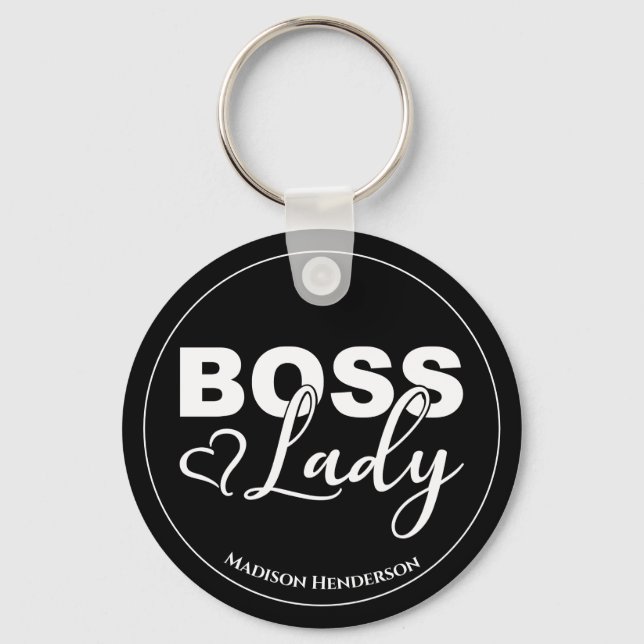 Boss Lady mit Personalisiertem Schlüsselanhänger i (Vorderseite)