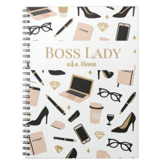 Boss Lady Notebook – Custom Name Gift for Women Notizblock