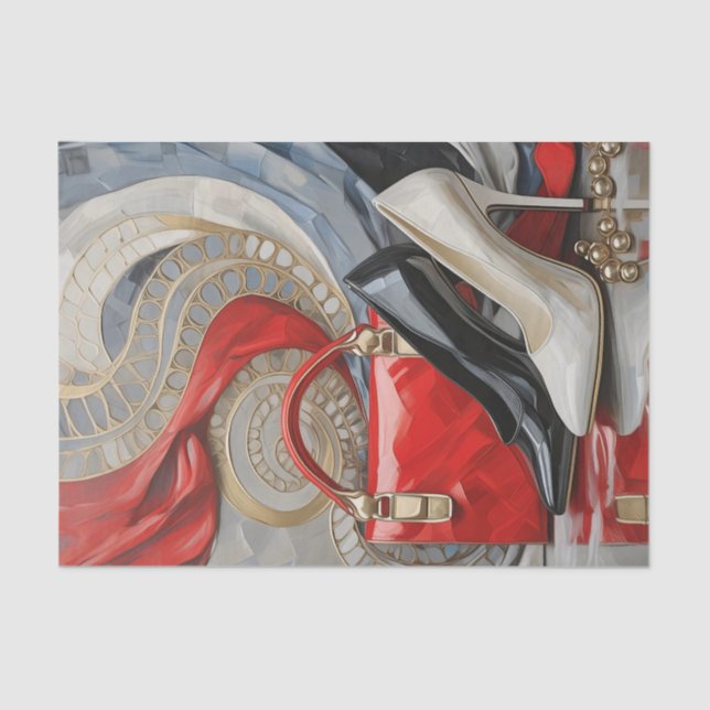 Boss Lady on Point, moderne Frau Seidenpapier (Vorderseite)