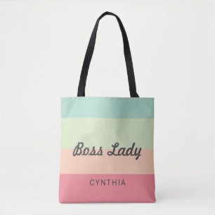 Boss Lady Personalisiert Monogram Rainbow Niedlich