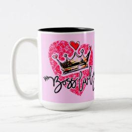 Boss Lady Pink Zweifarbige Tasse