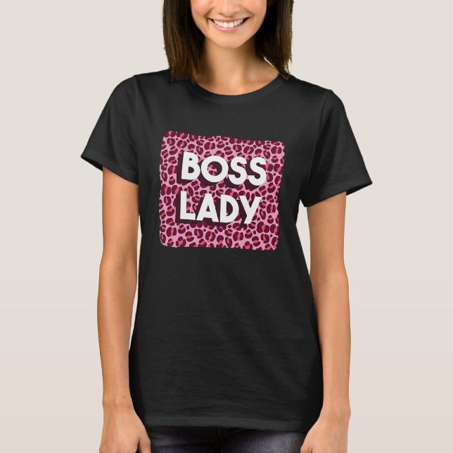 Boss Lady Powerful Woman Working From Home Feminis T-Shirt (Vorderseite)