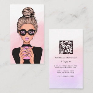Boss Lady QR Code Business Card Visitenkarte