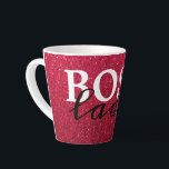 Boss Lady Red Glitzer Tasse<br><div class="desc">Sip im Stil</div>