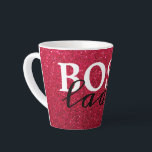 Boss Lady Red Glitzer Tasse<br><div class="desc">Sip im Stil</div>