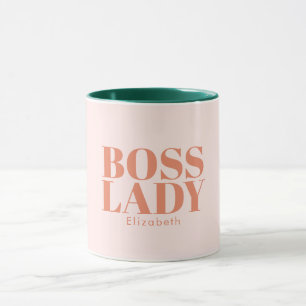 Boss Lady Retro Kundenspezifischer Name Kaffeemasc Tasse