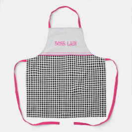 Boss Lady Schwarz-weiß Buffalo Karo Schürze