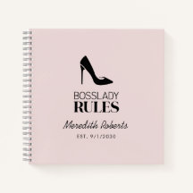 Boss Lady Stiletto Logo Blush Personalisiert