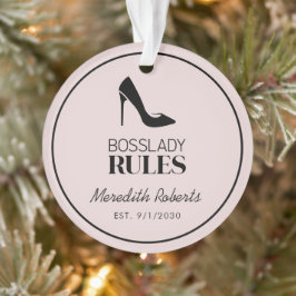 Boss Lady Stiletto Logo Blush Personalisiert Ornament