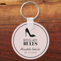 Boss Lady Stiletto Logo Blush Personalisiert
