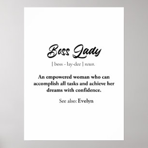 Boss Lady Tasse - Frauengeschenk, Vertrauen Poster