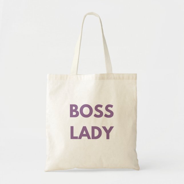 Boss Lady Tote Bag Lila Letters Tragetasche (Vorne)