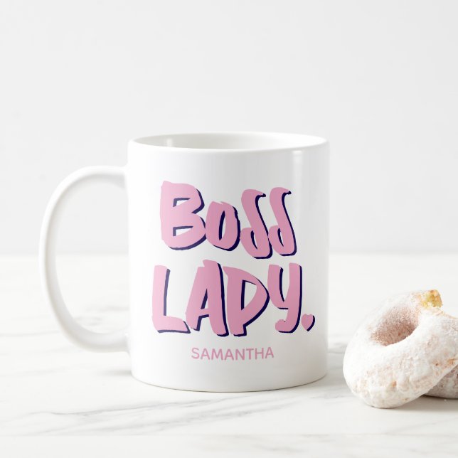 Boss Lady Unternehmer Kaffeetasse (Mit Donut)