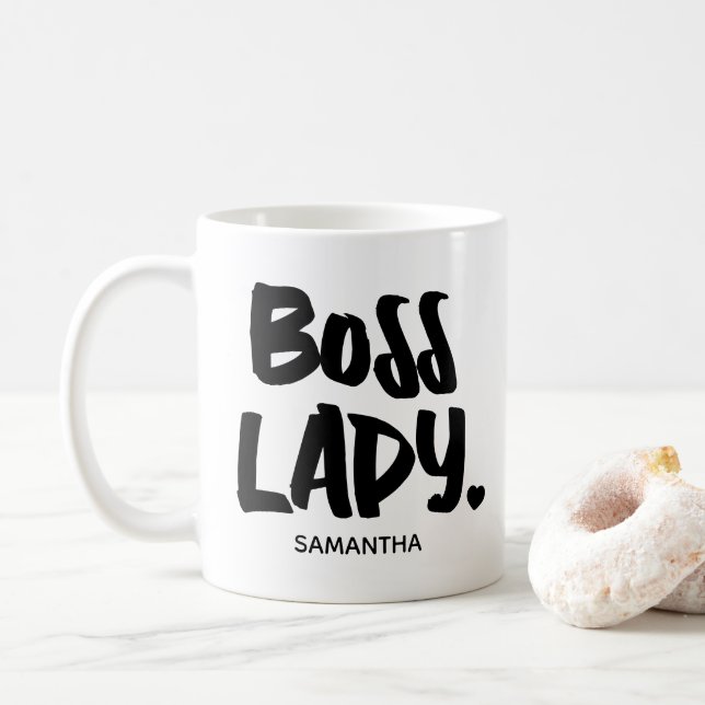 Boss Lady Unternehmer Kaffeetasse (Mit Donut)