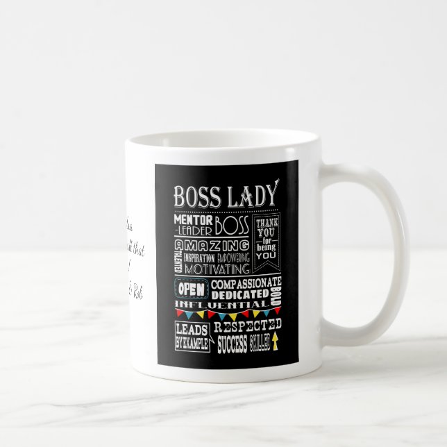 Boss Lady Wertschätzung danke Ihnen Geschenk Weihn Kaffeetasse (Rechts)