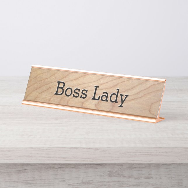 Boss Lady Womens Business Schreibtischnamensplakette (Vorderseite )