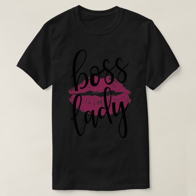 Boss Lady Working Woman Küsst Lippen Pullover (Design vorne)
