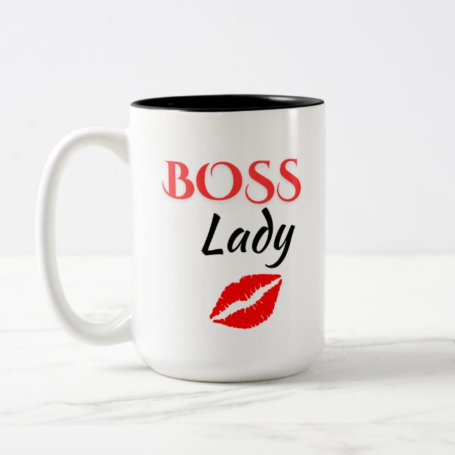 Boss Lady Zweifarbige Tasse (Links)
