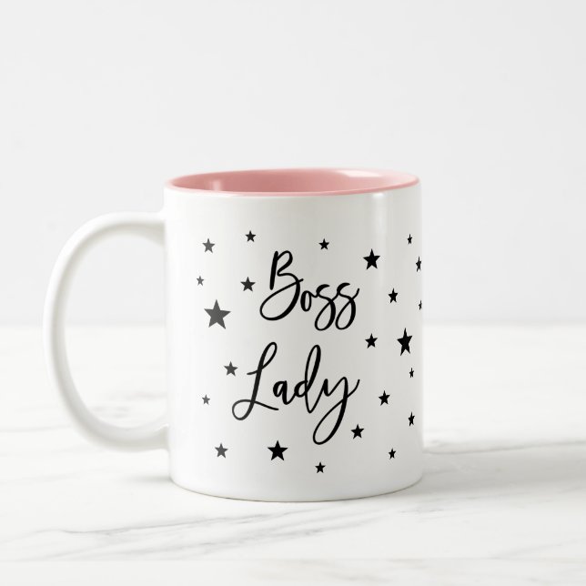 Boss Ladys schwarzer Star Zweifarbige Tasse (Links)
