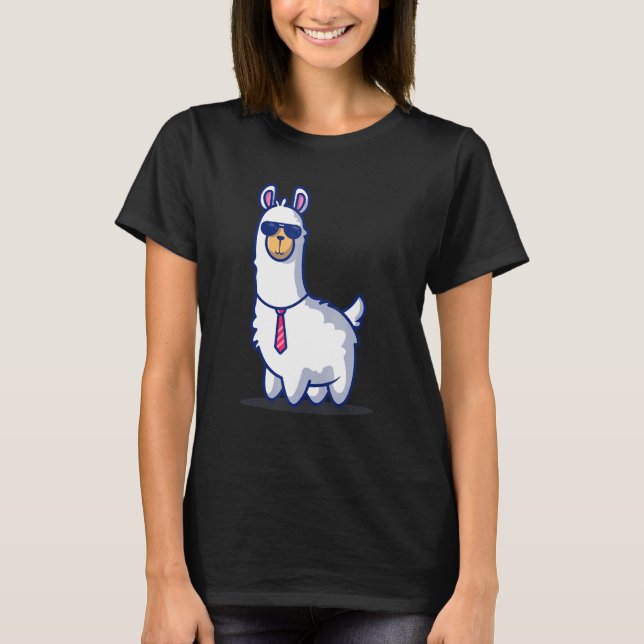 Boss Llama Alpaca Boy Girl Kinder T-Shirt (Vorderseite)