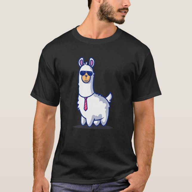 Boss Llama Alpaca Boy Girl Kinder T-Shirt (Vorderseite)