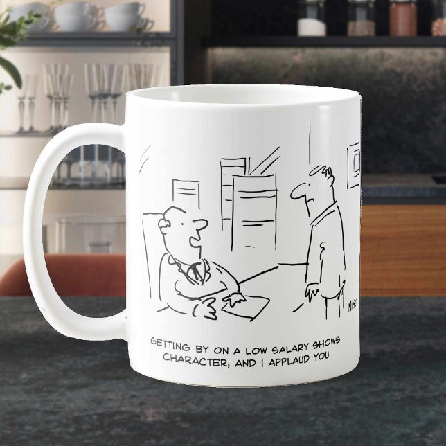 Boss lobt Arbeitnehmer für das Management bei Nied Kaffeetasse (Von Creator hochgeladen)