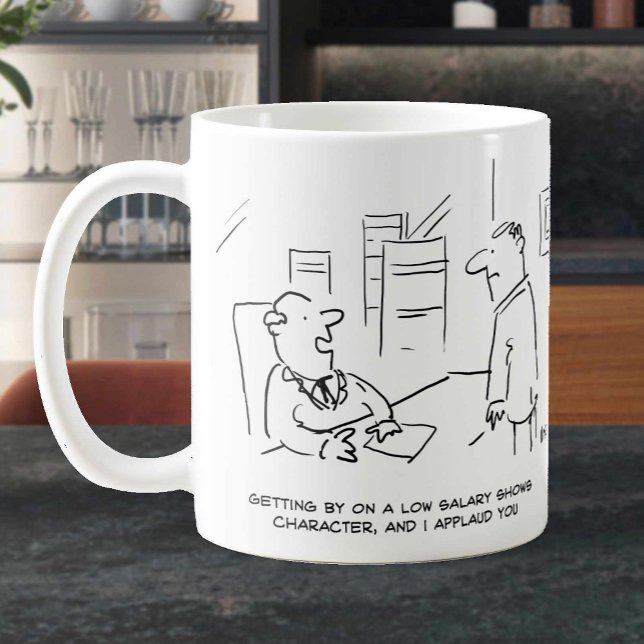 Boss lobt Arbeitnehmer für das Management bei Nied Kaffeetasse (Von Creator hochgeladen)