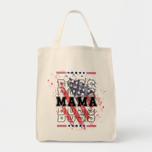 Boss Mama Patriotic Tasche | Starke Mama Canvas Ba (Vorne)