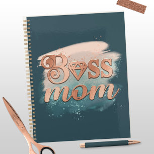 Boss Mama Trendy Kupfer Aquamarine Aquarellfarben Planer