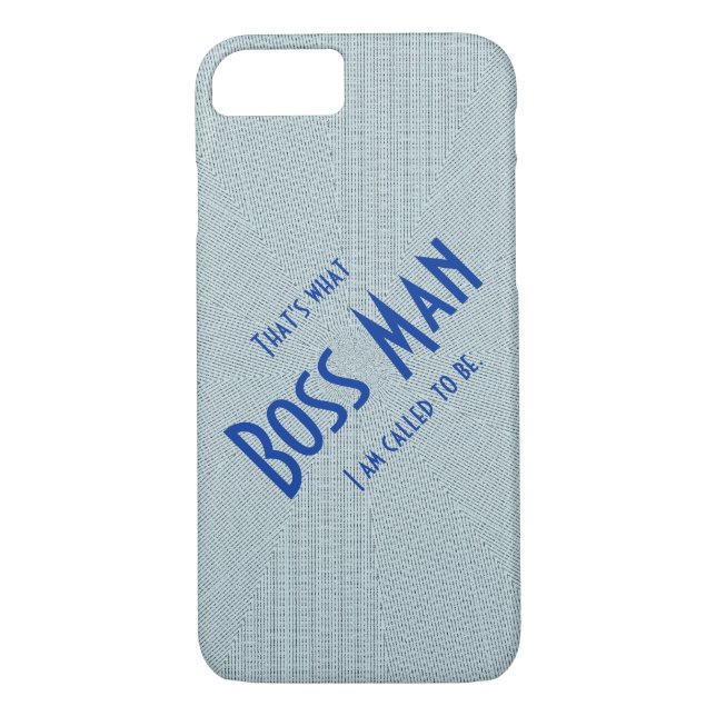 Boss Man Blue Slim leichtes iPhone 7 Gehäuse Case-Mate iPhone Hülle (Rückseite)