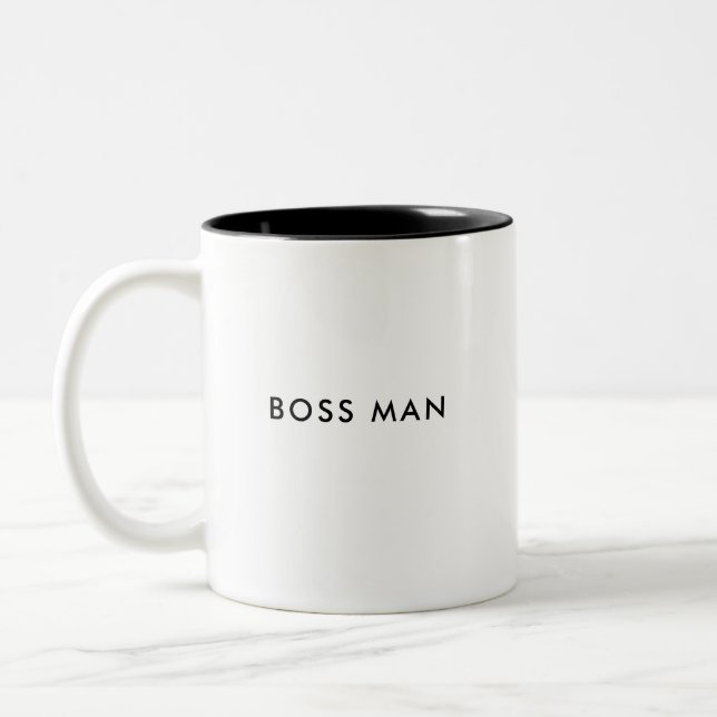 Boss Man | Funny Custom Coffee Tasse (Links)